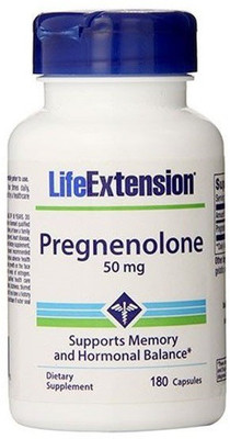 

Life Extension Pregnenolone 50 mg Capsules, 180 Count(180 No)