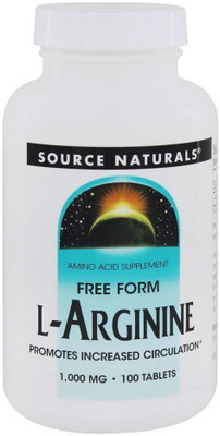

Source Naturals L-Arginine Free Form 1000 mg 100 Tablets(100 No)