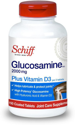 

Schiff Glucosamine Plus Vitamin D3 2000 mg 150 Coated Tablets(150 No)