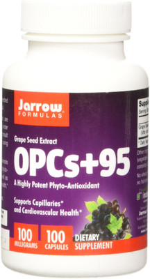 

Jarrow Formulas OPCs + 95 Grape Seed Extract 100 mg 100 Capsules(100 No)