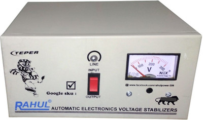 

rahul Base-1 c1 KVA/4 Amp 140-280 Volt 3 Step 1 Computers/Washing Machine/Refrigerator 185 Ltr to 290 Ltr Auto Matic Copper Voltage Stabilizer Automatic Stabilizer(Gray)