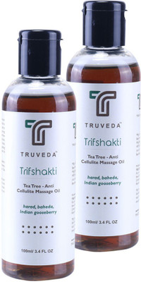 

Truveda Ayurvedic Anti Cellulite Slimming Oil (Tea Tree) - Trifshakti - Pack of 2(200 ml)