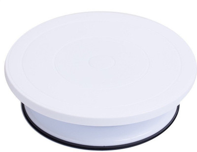 

Inditradition Plastic Cake Decorating Revolving Turntable, White Full Cake Maker Cake Maker
