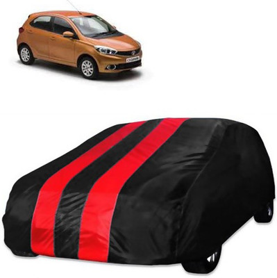Purpleheart Car Cover For Tata Tiago (Without Mirror Pockets)(Red, Black)