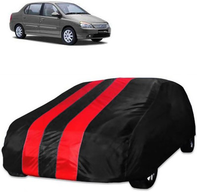 Purpleheart Car Cover For Tata Indigo XL (Without Mirror Pockets)(Red, Black)
