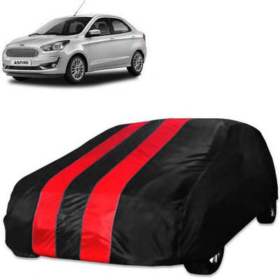 Purpleheart Car Cover For Ford Figo Aspire (Without Mirror Pockets)(Red, Black)