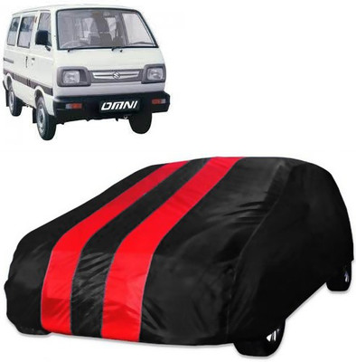 Purpleheart Car Cover For Maruti Suzuki Omni (Without Mirror Pockets)(Red, Black)