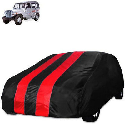 Purpleheart Car Cover For Mahindra Marshal (Without Mirror Pockets)(Red, Black)
