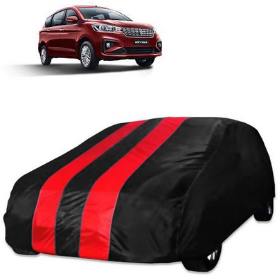 Purpleheart Car Cover For Maruti Suzuki Ertiga (Without Mirror Pockets)(Red, Black)