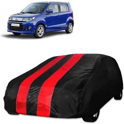 Kuchipudi Car Cover For Maruti Suzuki WagonR Stingray (Without Mirror Pockets)(Red, Black)