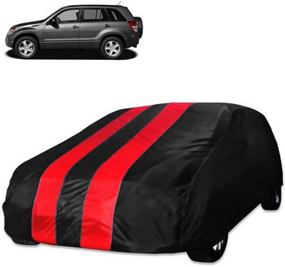 Kuchipudi Car Cover For Maruti Suzuki Grand Vitara (Without Mirror Pockets)(Red, Black)