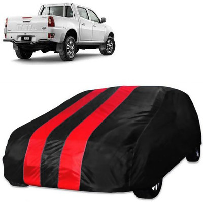 Purpleheart Car Cover For Tata Xenon (Without Mirror Pockets)(Red, Black)