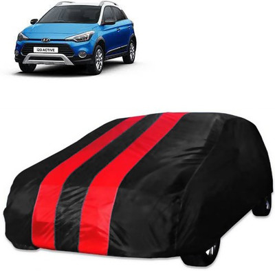 Purpleheart Car Cover For Hyundai i20 Active (Without Mirror Pockets)(Red, Black)