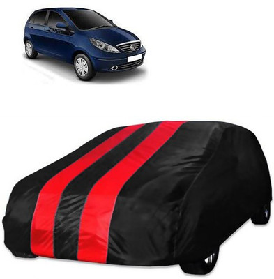 Purpleheart Car Cover For Tata Indica Vista (Without Mirror Pockets)(Red, Black)