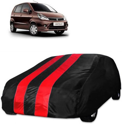 Purpleheart Car Cover For Maruti Suzuki Zen Estilo (Without Mirror Pockets)(Red, Black)
