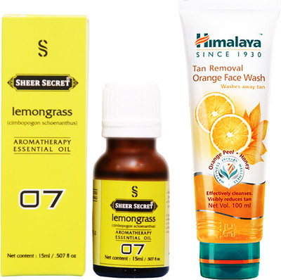 

SHEER SECRET YLANG YLANG ESSENTIAL OIL 15 ML and HIMALAYA TAN REMOVAL ORANGE FACE WASH 100 ML(Set of 2)