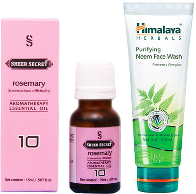 

SHEER SECRET ROSEMARY ESSENTIAL OIL 15 ML and HIMALAYA NEEM FACE WASH 100 ML(Set of 2)