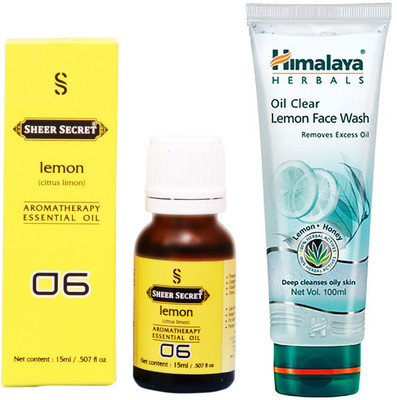 

SHEER SECRET YLANG YLANG ESSENTIAL OIL 15 ML and HIMALAYA OIL CLEAR LEMON FACE WASH 100 ML(Set of 2)