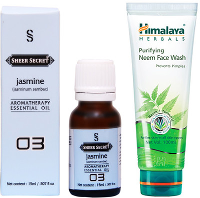 

SHEER SECRET JASMINE ESSENTIAL OIL 15 ML and HIMALAYA NEEM FACE WASH 100 ML(Set of 2)