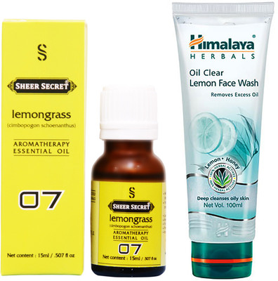

SHEER SECRET ORANGE ESSENTIAL OIL 15 ML and HIMALAYA OIL CLEAR LEMON FACE WASH 100 ML(Set of 2)