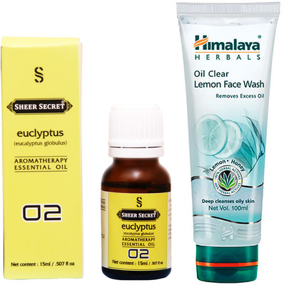 

SHEER SECRET ROSEMARY ESSENTIAL OIL 15 ML and HIMALAYA OIL CLEAR LEMON FACE WASH 100 ML(Set of 2)