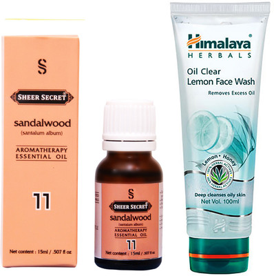 

SHEER SECRET JASMINE ESSENTIAL OIL 15 ML and HIMALAYA OIL CLEAR LEMON FACE WASH 100 ML(Set of 2)