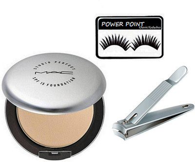 

POWER POINT Eyelashes, Studio Perfect Compact ,Nail cutter(Set of 3)