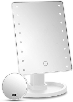 

Nucleya Retail Buy 2018 -19 Hot Selling | Led Mirror | Portable 22 LED Lighted Touch Screen Dimming Beauty Vanity Makeup Cosmetic Mirror |360 Swivel Rotation Tabletop Bathroom Mirror - Multi