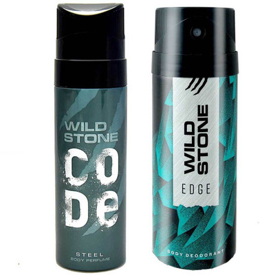 

Wild Stone Edge and Code Steel Body Mist - For Men(270 ml, Pack of 2)