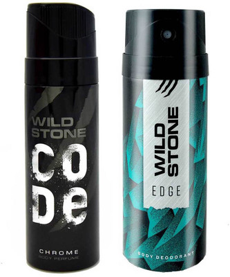 

Wild Stone Edge and Code Chrome Body Mist - For Men(270 ml, Pack of 2)