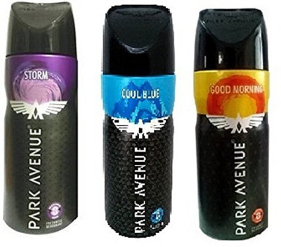 

Park Avenue Combo Of Storm, Good Morning And Cool Deodorant (100ml Each) Deodorant Spray - For Men & Women(300 ml, Pack of 3)
