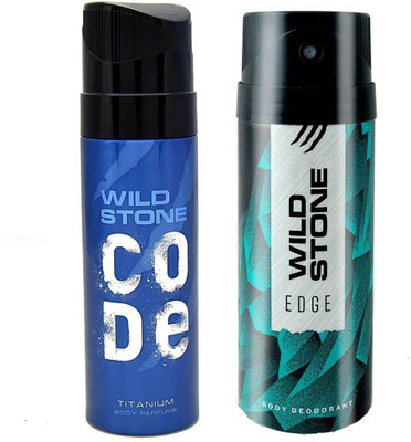 

Wild Stone Edge and Code Titanium Body Mist - For Men(270 ml, Pack of 2)