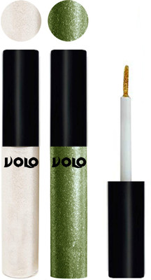 

Volo WATERPROOF GLITTER EYE LINER 10 ml(White, Olive Green)