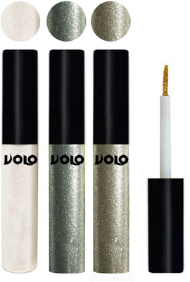 

Volo WATERPROOF GLITTER EYE LINER 15 ml(White, Entick Silver, Light Copper)