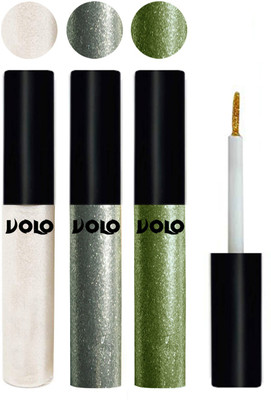 

Volo WATERPROOF GLITTER EYE LINER 15 ml(White, Entick Silver, Olive Green)
