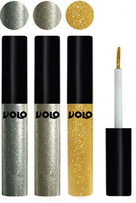 

Volo WATERPROOF GLITTER EYE LINER 15 ml(Entick Silver, Light Copper, Light Golden)