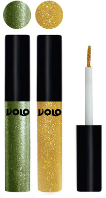 

Volo WATERPROOF GLITTER EYE LINER 10 ml(Olive Green, Light Golden)
