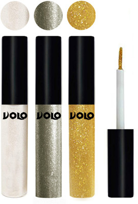 

Volo WATERPROOF GLITTER EYE LINER 15 ml(White, Light Copper, Light Golden)