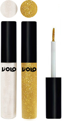 

Volo WATERPROOF GLITTER EYE LINER 10 ml(White, Light Golden)