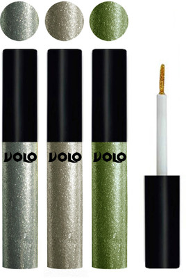 

Volo WATERPROOF GLITTER EYE LINER 15 ml(Entick Silver, Light Copper, Olive Green)