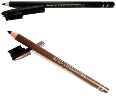 

Natural black brown eyebrow pencil waterproof long lasting eyebrow definer pencil with brush(black, brown)