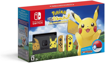 

Nintendo Nintendo_Switch Pokemon Pikachu Edition With pokeball 32 GB with Let's Go, Pikachu!(Yellow & Brown)