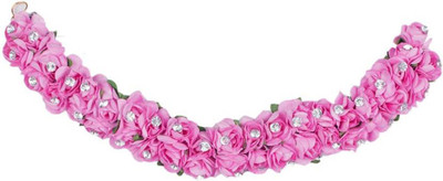 

Iyaan New Design Hair Gajra, Bridal Hair Gajra Accessories For Women And Girls, Hair Accessory Set(Pink)