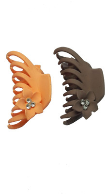 

Saaj Women Collection SHC-PCH-12-2 Hair Claw(Orange, Brown)