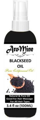 

AroMine 100% Pure Cold Pressed Black Seed Oil Kalonji Oil For Hair Fall & Hair Growth, Hair Treatment Oil for Healthy Hairs and Skin Hair Oil -(100ml) Hair Oil(100 ml)