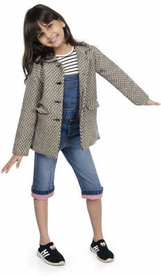 

Olele Full Sleeve Self Design Baby Girl's Jacket, Grey