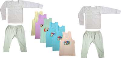 

Diligence Baby Boys & Baby Girls Casual Dress Vest, Pyjama, Top(Multicolor, White