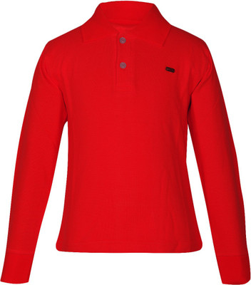 

Gkidz Boys Solid Cotton T Shirt(Red, Pack of 1