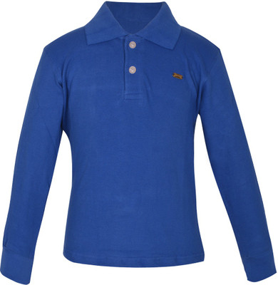 

Gkidz Boys Solid Cotton T Shirt(Blue, Pack of 1