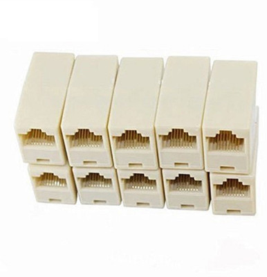 

Fedus RJ45 FEMALE TO FEMALE COUPLER,PACK OF 10 Lan Adapter(1000 Mbps)